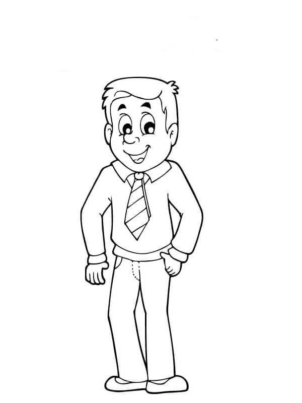 Dibujo de Papa Divertido para Colorear