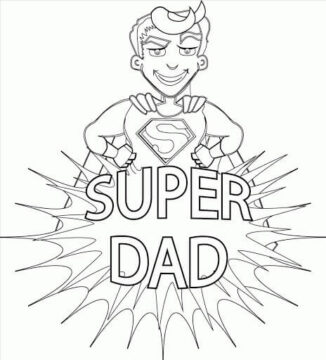 Dibujo de Papa Estupendo para Colorear