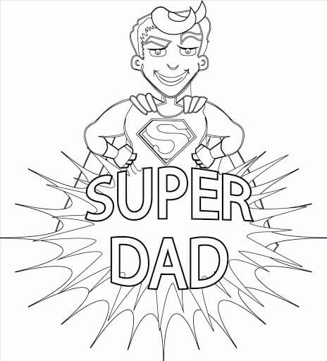 Dibujo de Papa Estupendo para Colorear