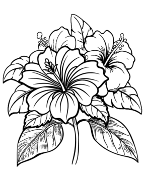 Dibujo de Hawaiian Floral Coloring Pages para Colorear