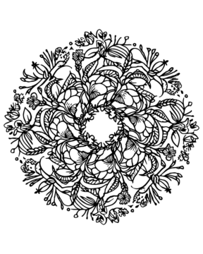 Dibujo de Mandala Floral Coloring Pages para Colorear