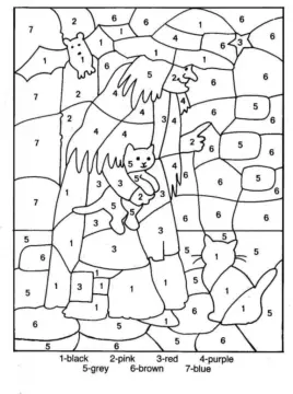 Dibujo de Witch Color By Number Coloring Page para Colorear