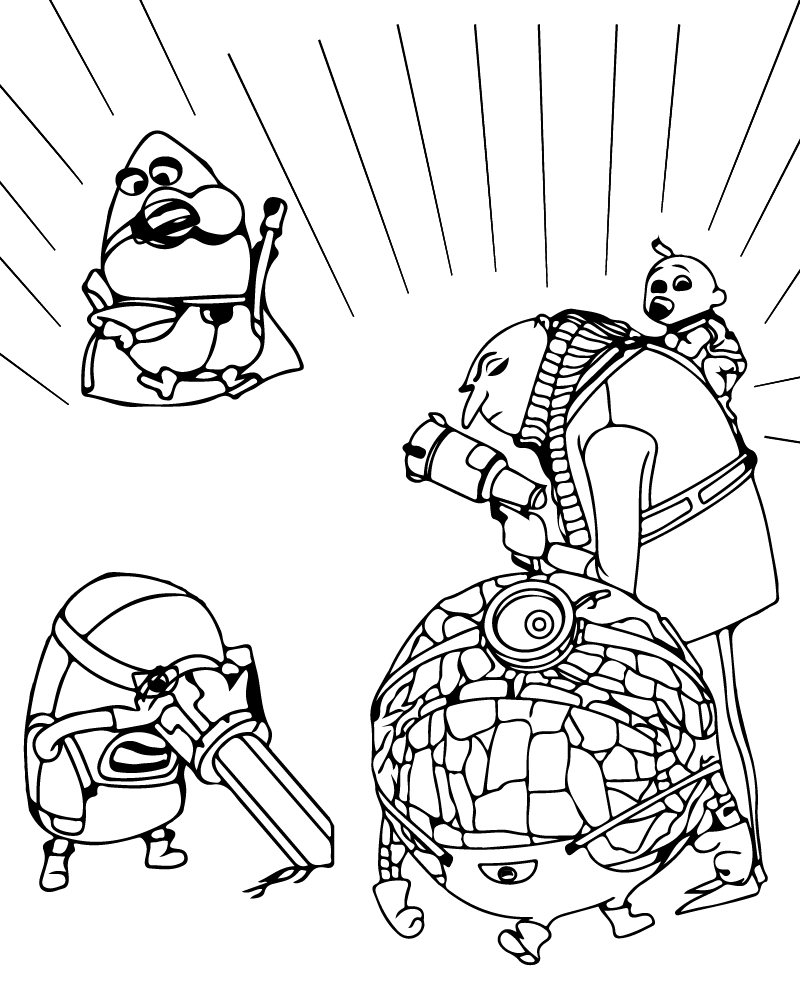 Dibujo de Despicable Me 4 Action Scenes Coloring Pages para Colorear
