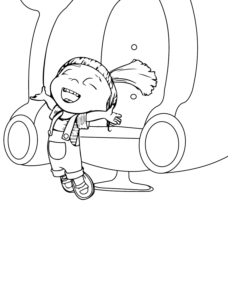 Dibujo de Despicable Me 4 Agnes Coloring Pages para Colorear