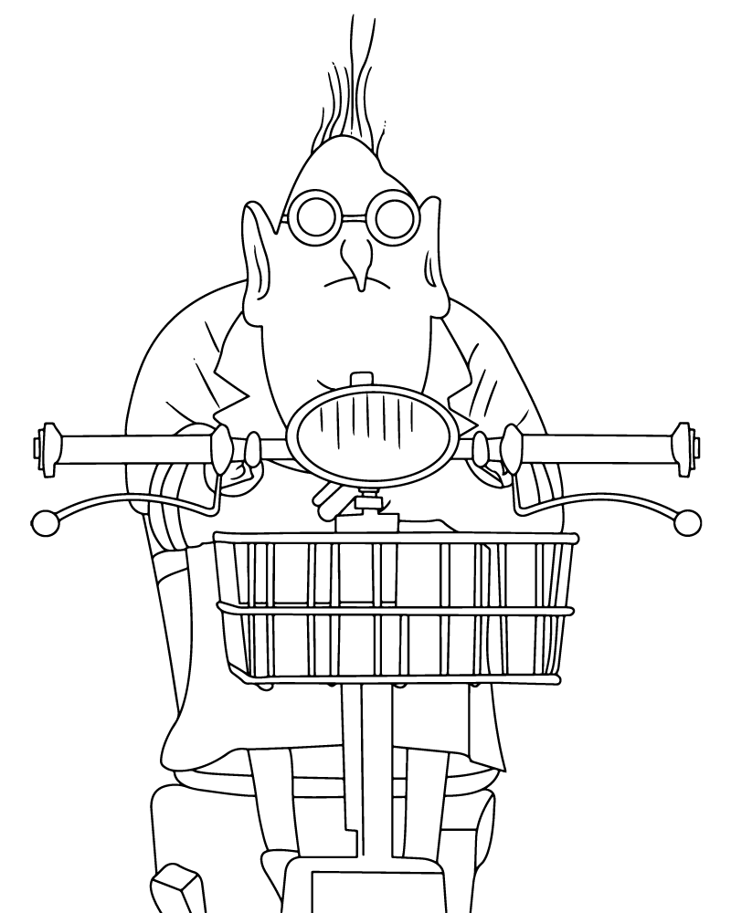 Dibujo de Despicable Me 4 Dr Nefario Coloring Pages para Colorear