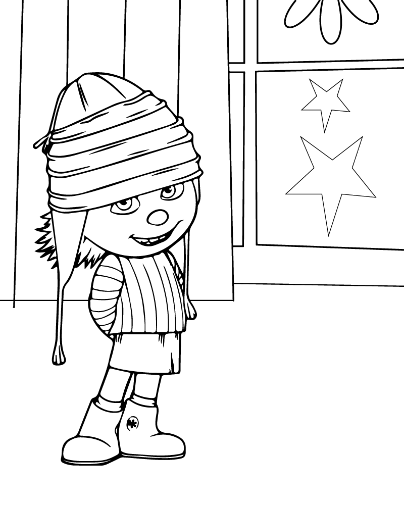 Dibujo de Despicable Me 4 Edith Coloring Pages para Colorear