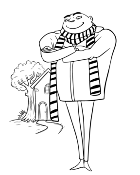Dibujo de Despicable Me 4 Gru Coloring Page para Colorear