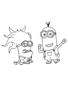 Dibujo de Despicable Me 4 héroes Vs Villains Coloring Pages para Colorear