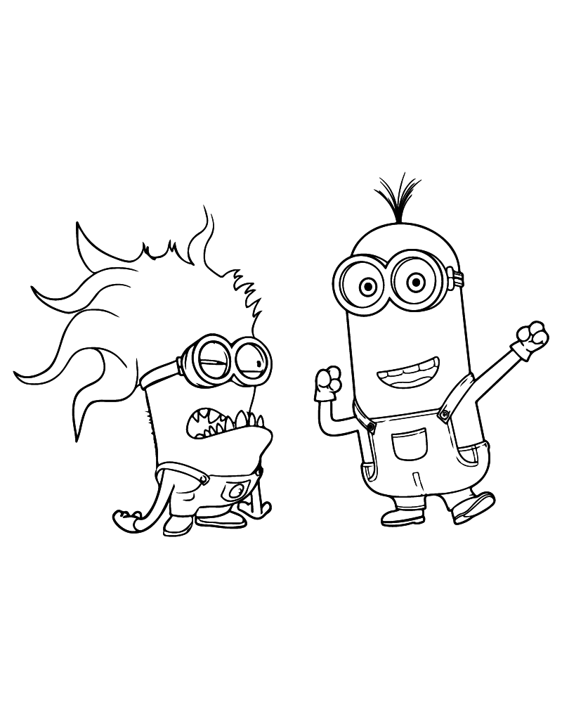 Dibujo de Despicable Me 4 héroes Vs Villains Coloring Pages para Colorear