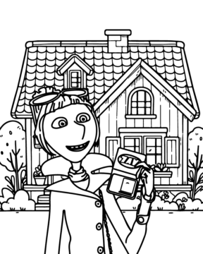 Dibujo de Despicable Me 4 Lucy Wilde Coloring Pages para Colorear