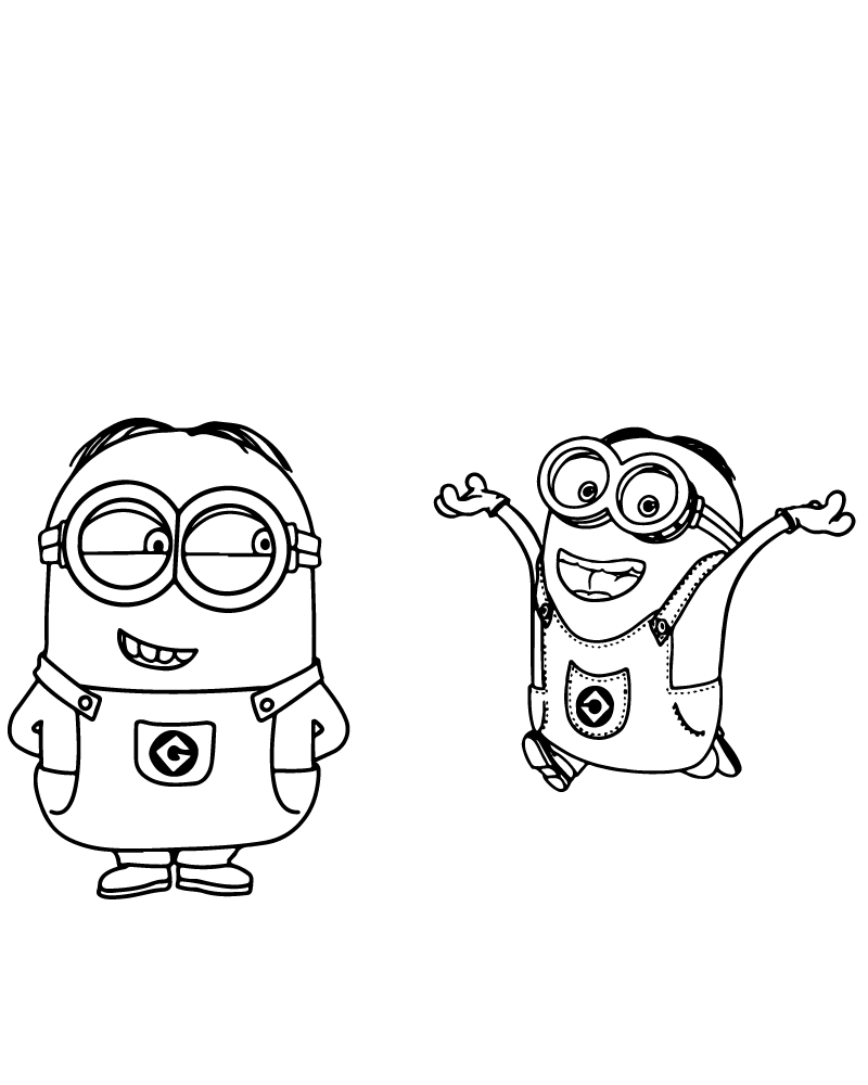 Dibujo de Despicable Me 4 Minions Coloring Pages para Colorear