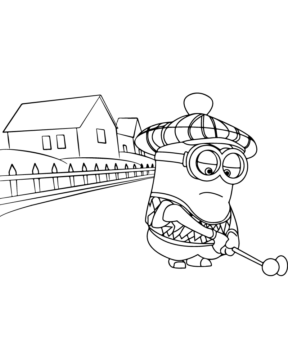 Dibujo de Despicable Me 4 Scenes Coloring Pages para Colorear