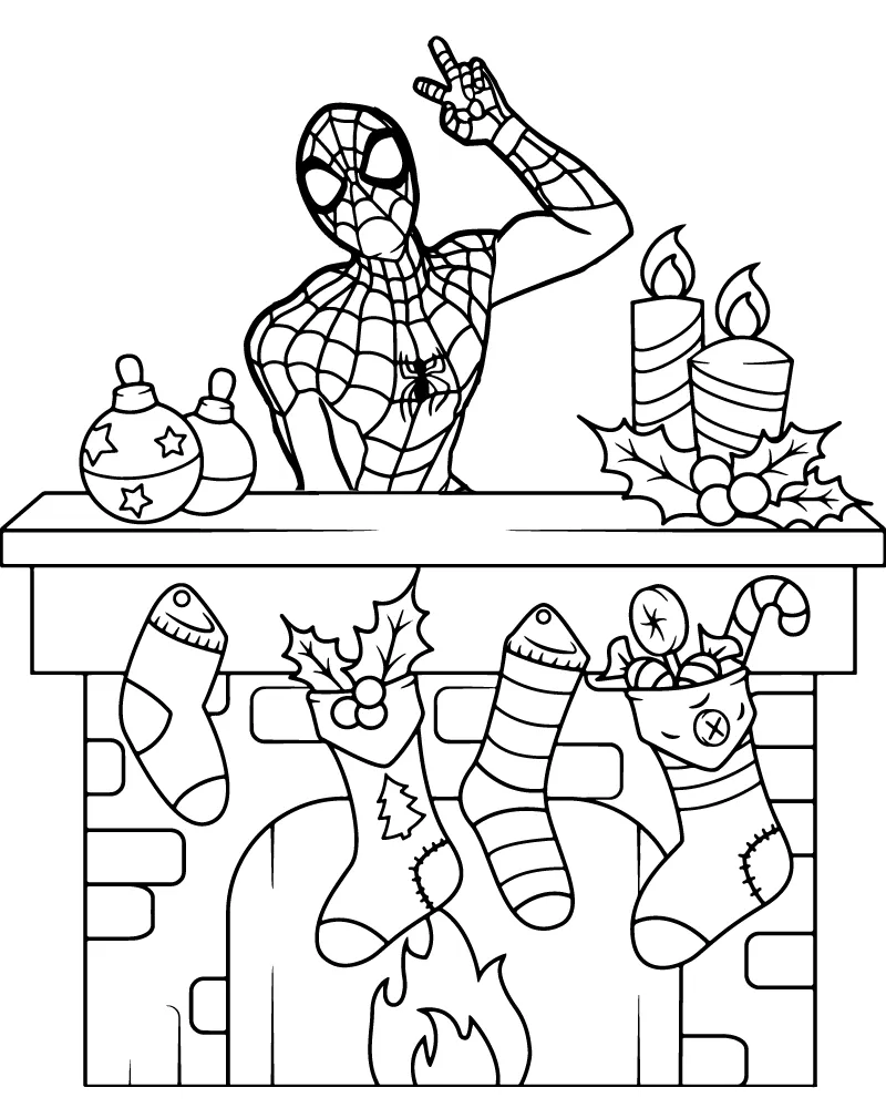 Dibujo de Imgi 9 Free Spiderman Coloring Sheet para Colorear