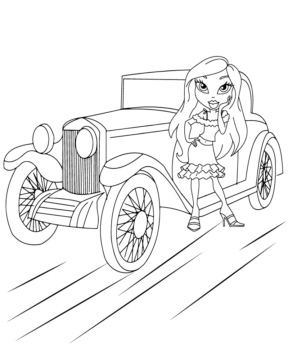 Dibujo de Y2k Lady Coloring Page para Colorear
