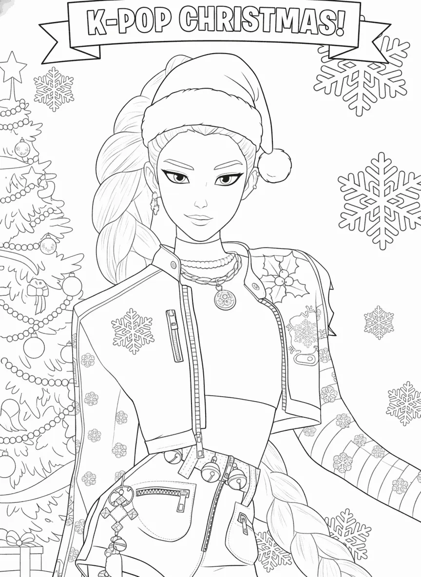Dibujo de Imgi 2 Rumi Christmas Coloring Page para Colorear