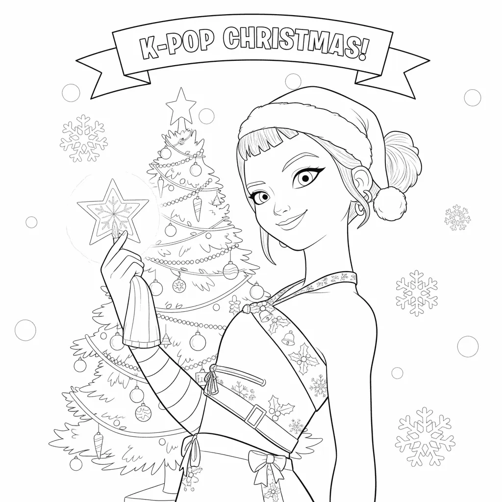 Dibujo de Imgi 3 Zoey Christmas Coloring Page para Colorear