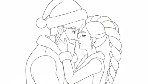 Dibujo de Imgi 9 Kpop Demon Hunter Romantic Holiday Coloring Page para Colorear