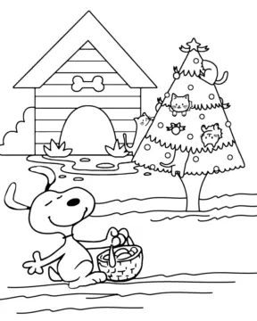 Dibujo de Imgi 12 Holiday Snoopy Printable para Colorear