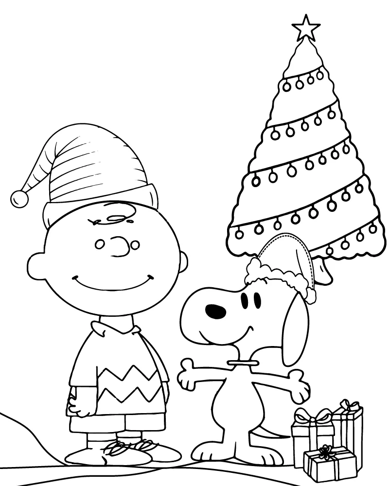 Dibujo de Imgi 6 Snoopy Christmas Activity para Colorear