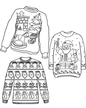 Dibujo de Imgi 12 Preppy Holiday Sweater Coloring Page para Colorear