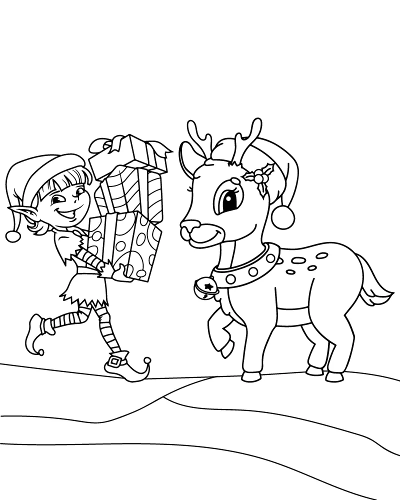 Dibujo de Imgi 13 Preppy Style Christmas Coloring para Colorear