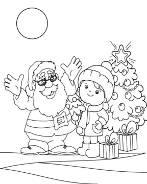 Dibujo de Imgi 14 Preppy Santa With Sunglasses Coloring Page para Colorear