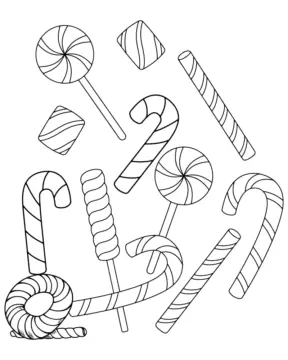 Dibujo de Imgi 16 Preppy Candy Cane Coloring Page para Colorear