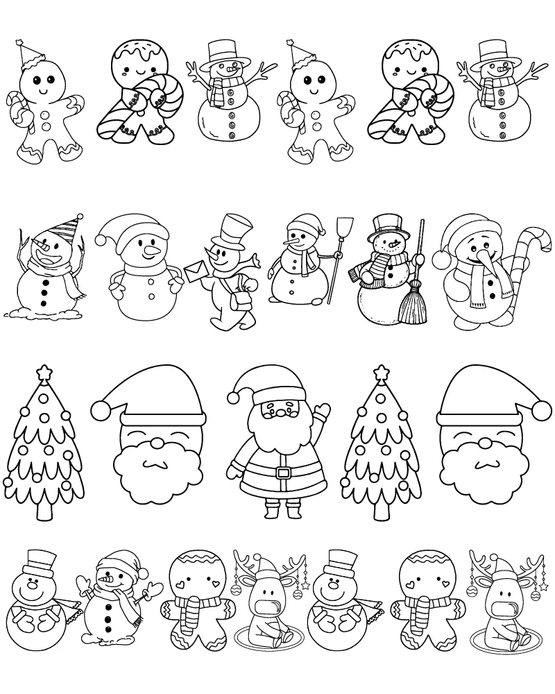 Dibujo de Imgi 4 Preppy Christmas Stuff Coloring Sheet para Colorear
