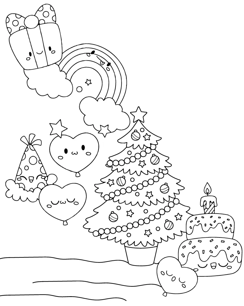 Dibujo de Imgi 5 Preppy Holiday Printable para Colorear