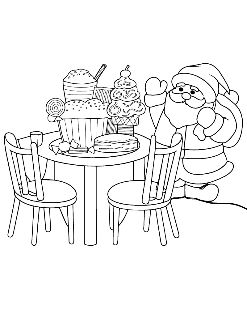 Dibujo de Imgi 6 Preppy Christmas Table Setting Coloring Page para Colorear