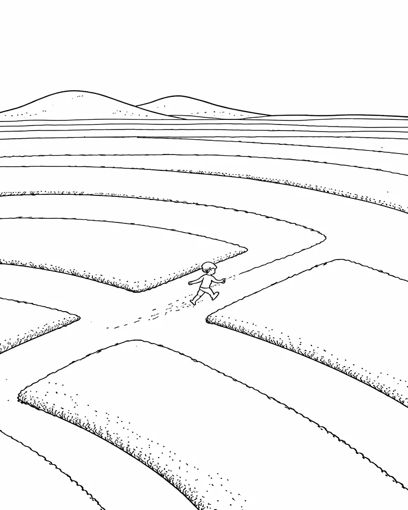Dibujo de Corriendo por Caminos Interminables Oh los Lugares a los Que Llegaras página para Colorear