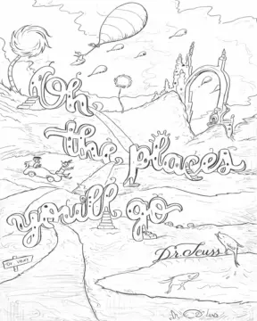 Dibujo de Explorador del Mundo de Cuentos Oh los Lugares a los Que Llegaras página para Colorear