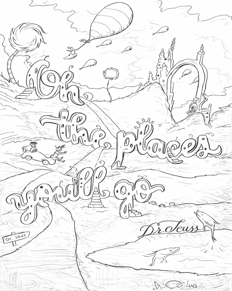 Dibujo de Explorador del Mundo de Cuentos Oh los Lugares a los Que Llegaras página para Colorear