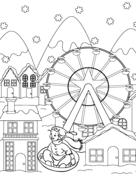 Dibujo de Winter Wonderland Coloring Page 10 1png para Colorear