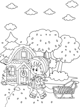 Dibujo de Winter Wonderland Coloring Page 13 1png para Colorear