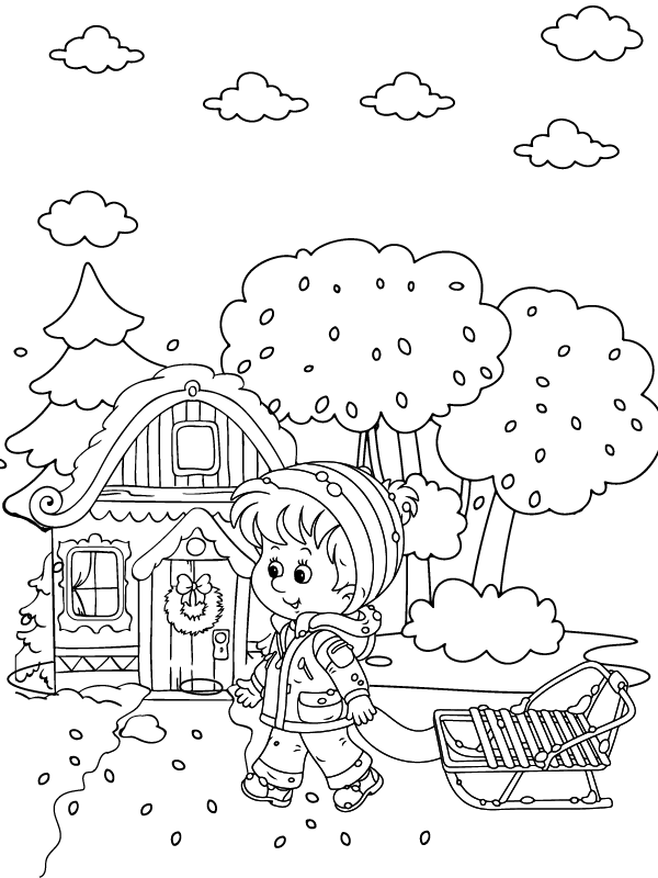Dibujo de Winter Wonderland Coloring Page 13 1png para Colorear