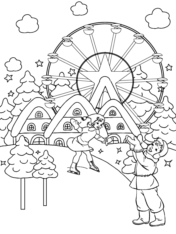 Dibujo de Winter Wonderland Coloring Page 15 1png para Colorear