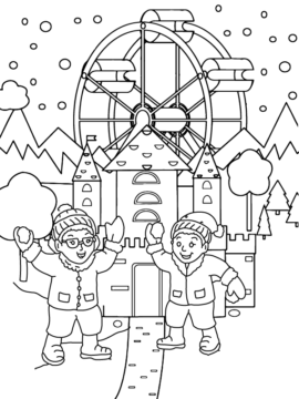 Dibujo de Winter Wonderland Coloring Page 16 1png para Colorear