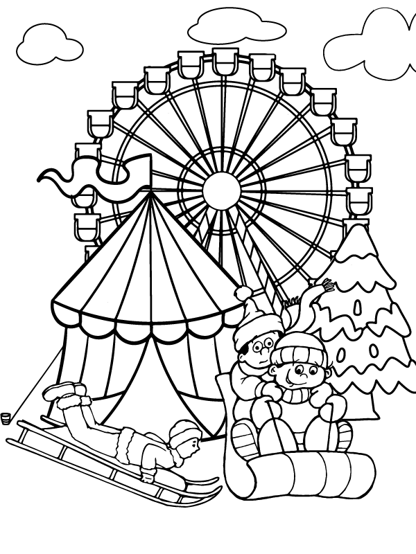 Dibujo de Winter Wonderland Coloring Page 2 1png para Colorear