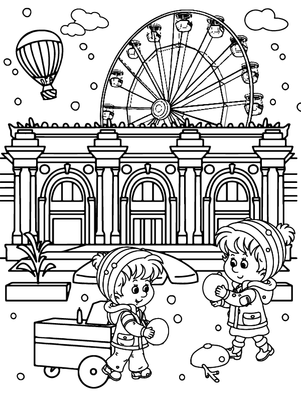 Dibujo de Winter Wonderland Coloring Page 4 1png para Colorear
