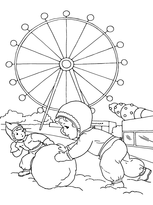 Dibujo de Winter Wonderland Coloring Page 6 1png para Colorear