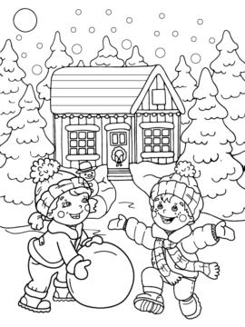 Dibujo de Winter Wonderland Coloring Page 8 1png para Colorear