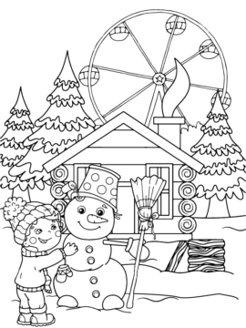 Dibujo de Winter Wonderland Coloring Page 9 1png para Colorear
