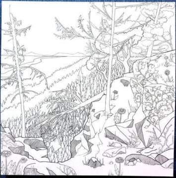 Dibujo de Paisajes Legendarios para Colorear