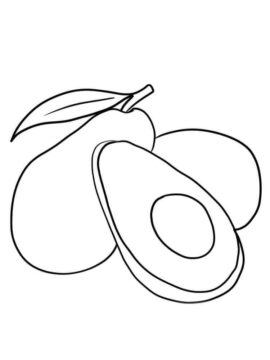 Dibujo de Aguacates 3 para Colorear