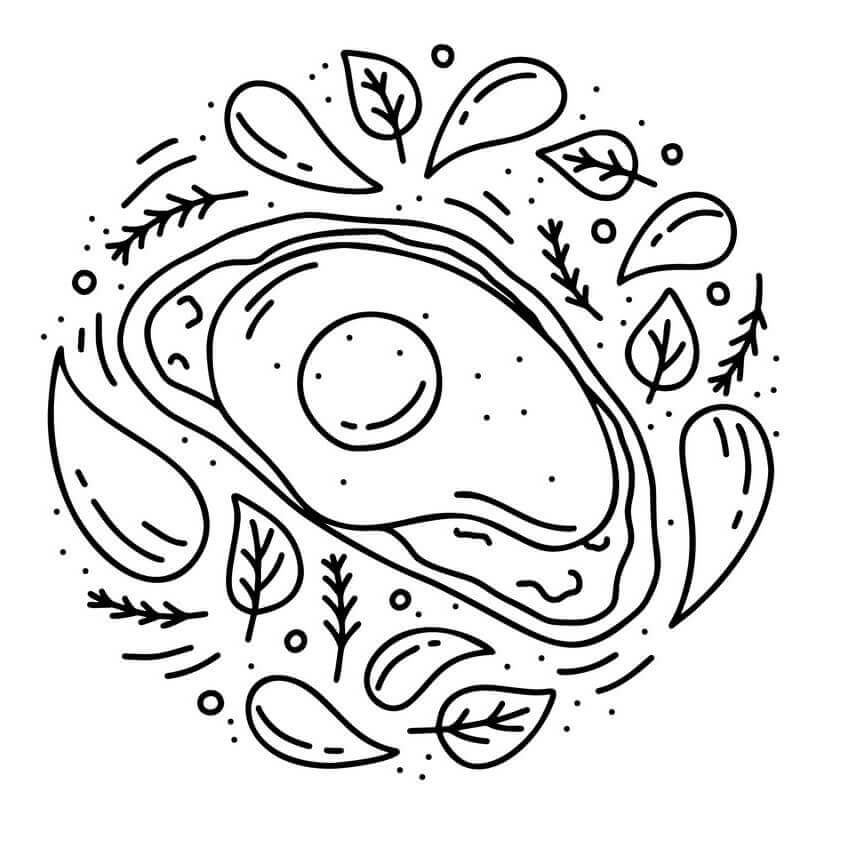 Dibujo de Fruta de Aguacate para Colorear