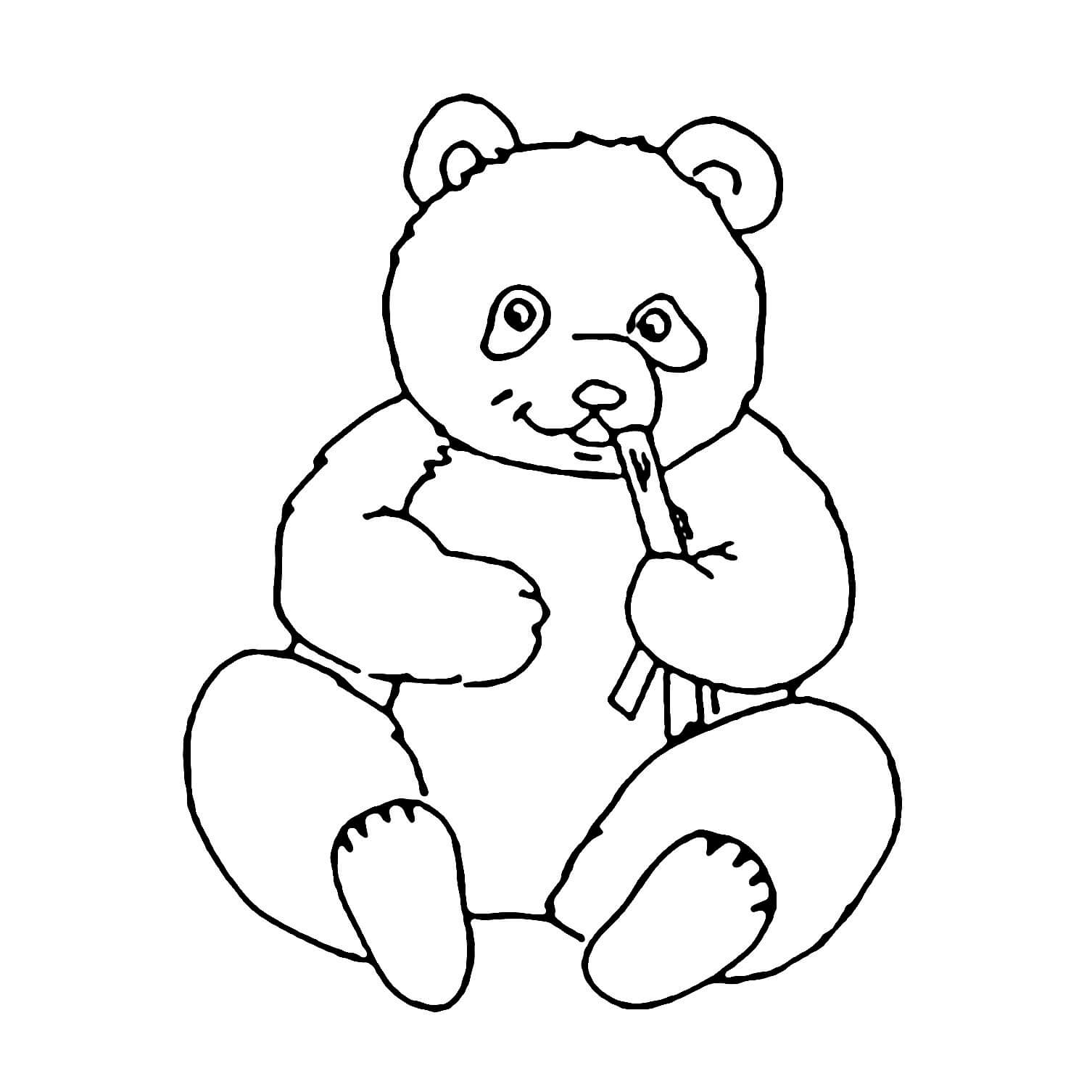 Dibujo de Panda básico para Colorear