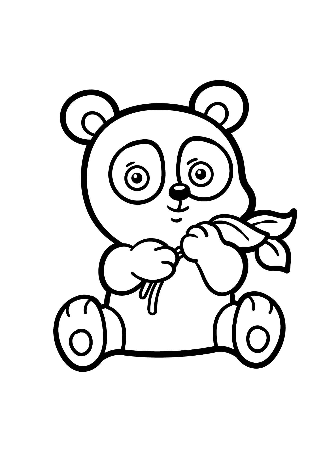 Dibujo de Panda Grande para Colorear