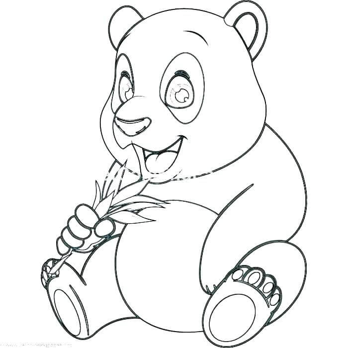 Dibujo de Panda Normal para Colorear