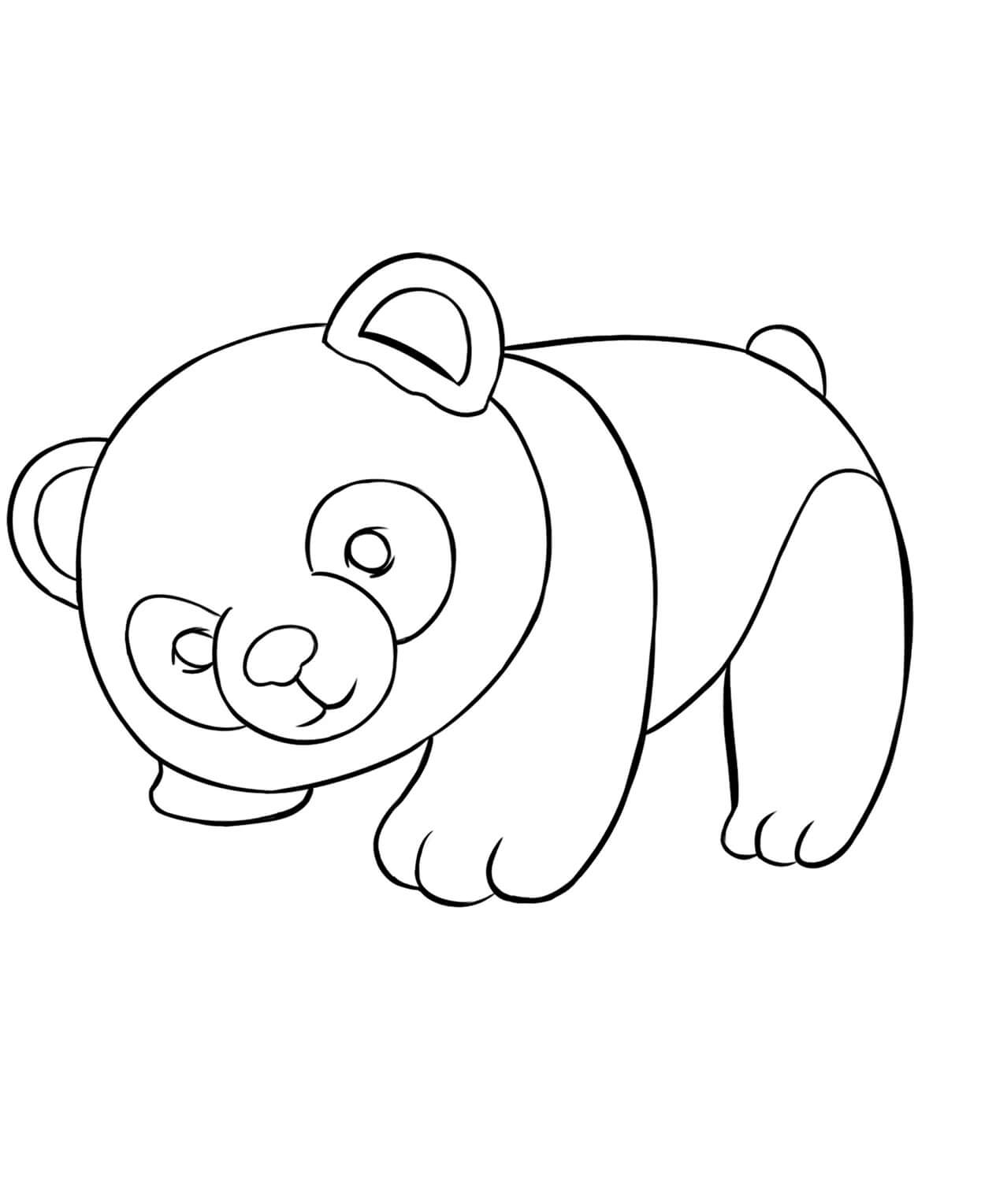 Dibujo de Agradable Panda para Colorear